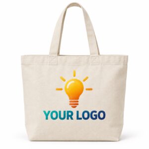 Natural canvas tote bag, size M, with a full-colour print (illustration)