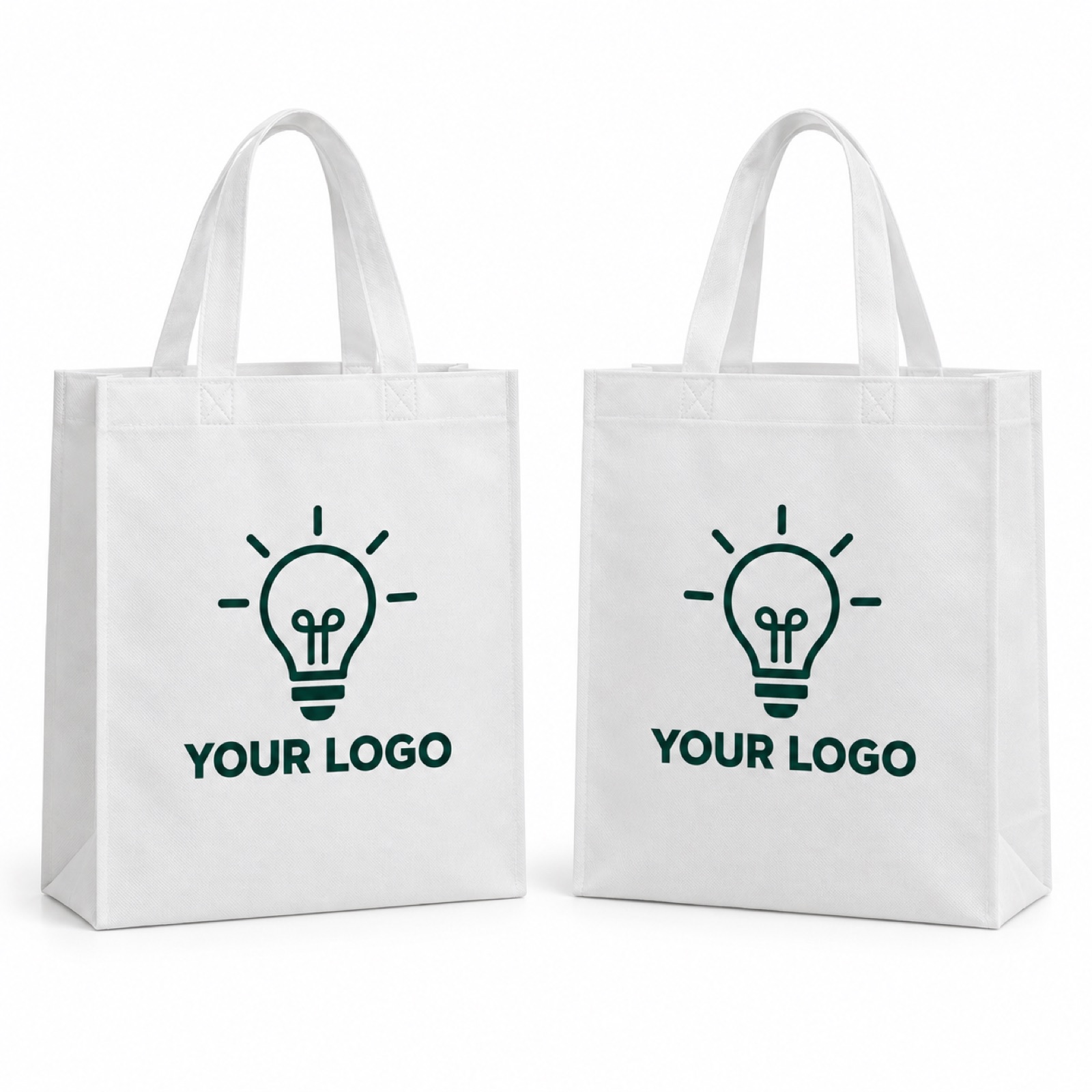 Non-woven tote bags printed on the front and back (illustration)