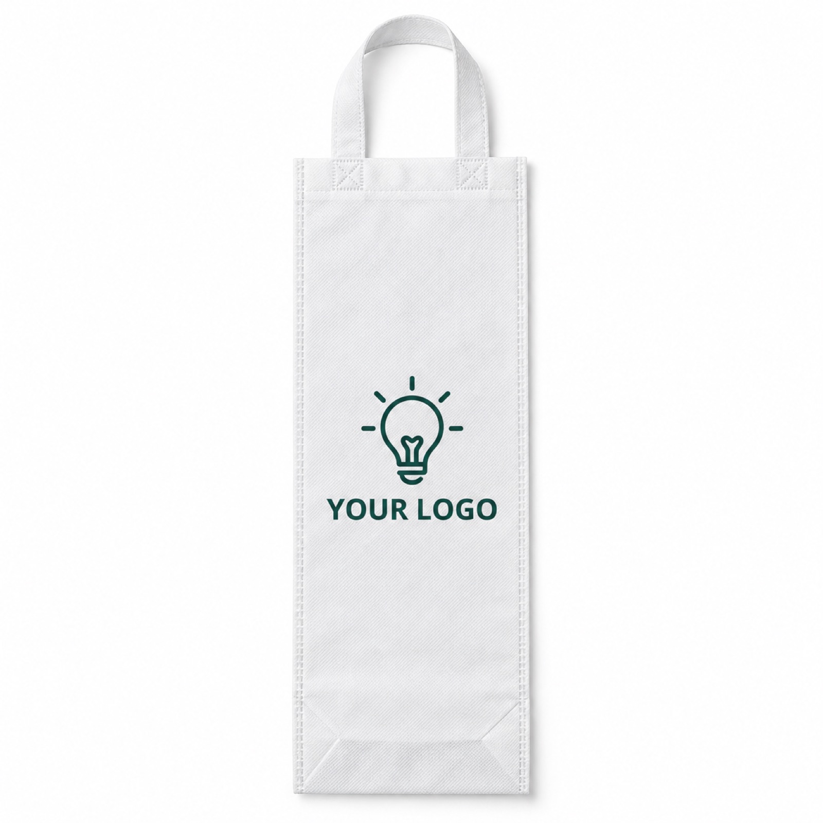 Non-woven wine bag lying flat, seen from above (illustration)