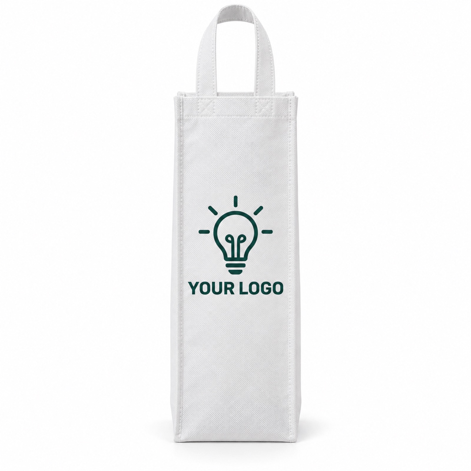 Non-woven wine bag printed with a logo (illustration)