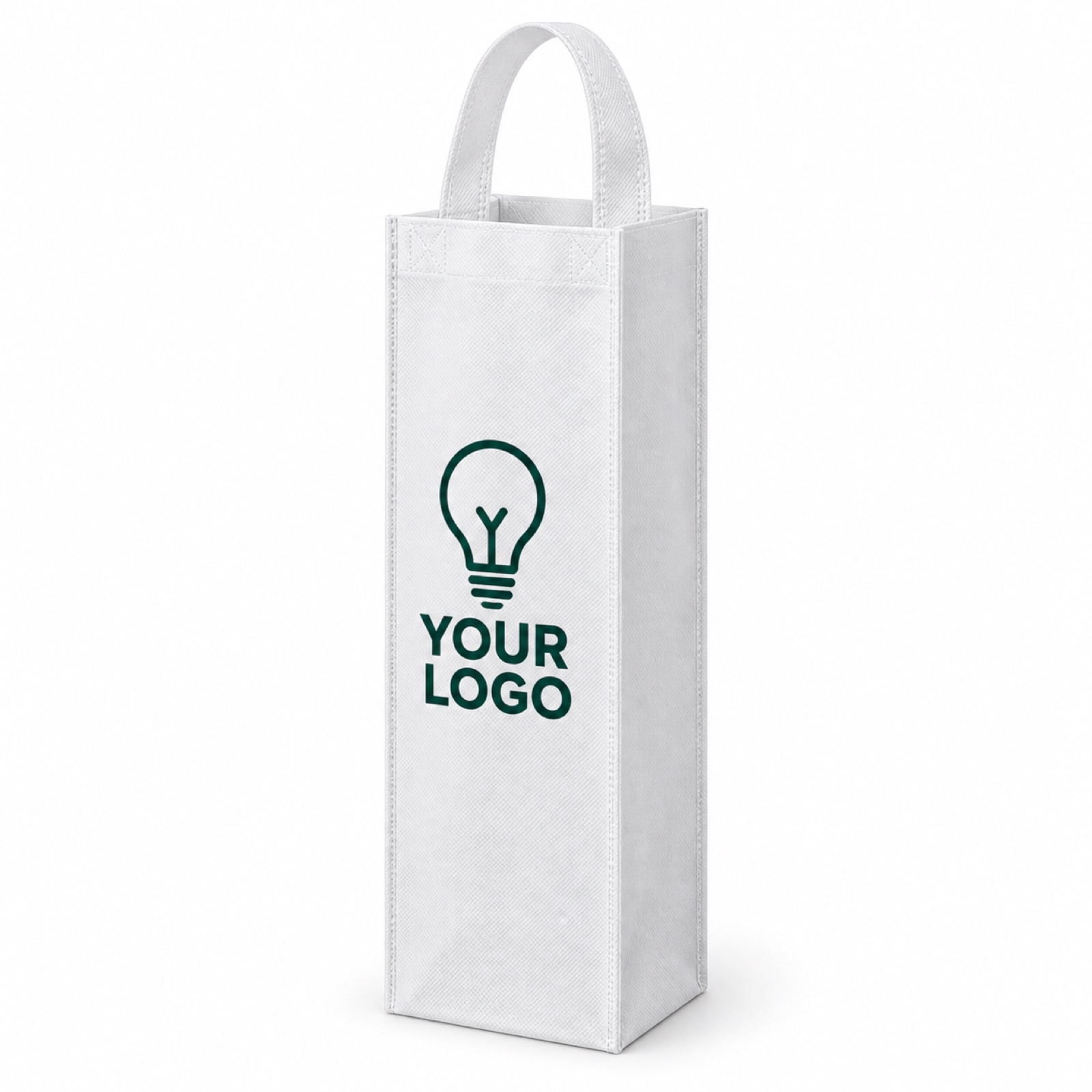 Non-woven wine bag from the side (illustration)