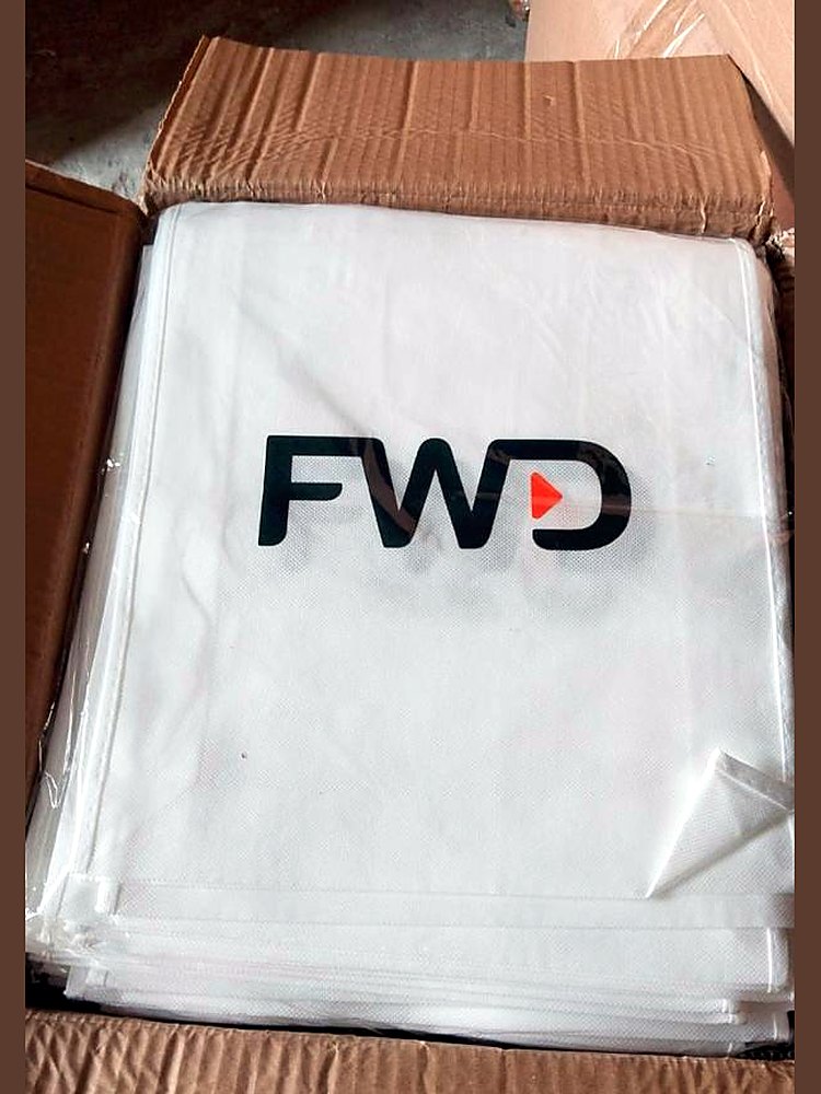 Custom printed bag for a client (carton tote fwd)