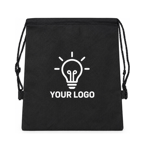 Foldable Non Woven Drawstring Bag printed with your logo — 360° view